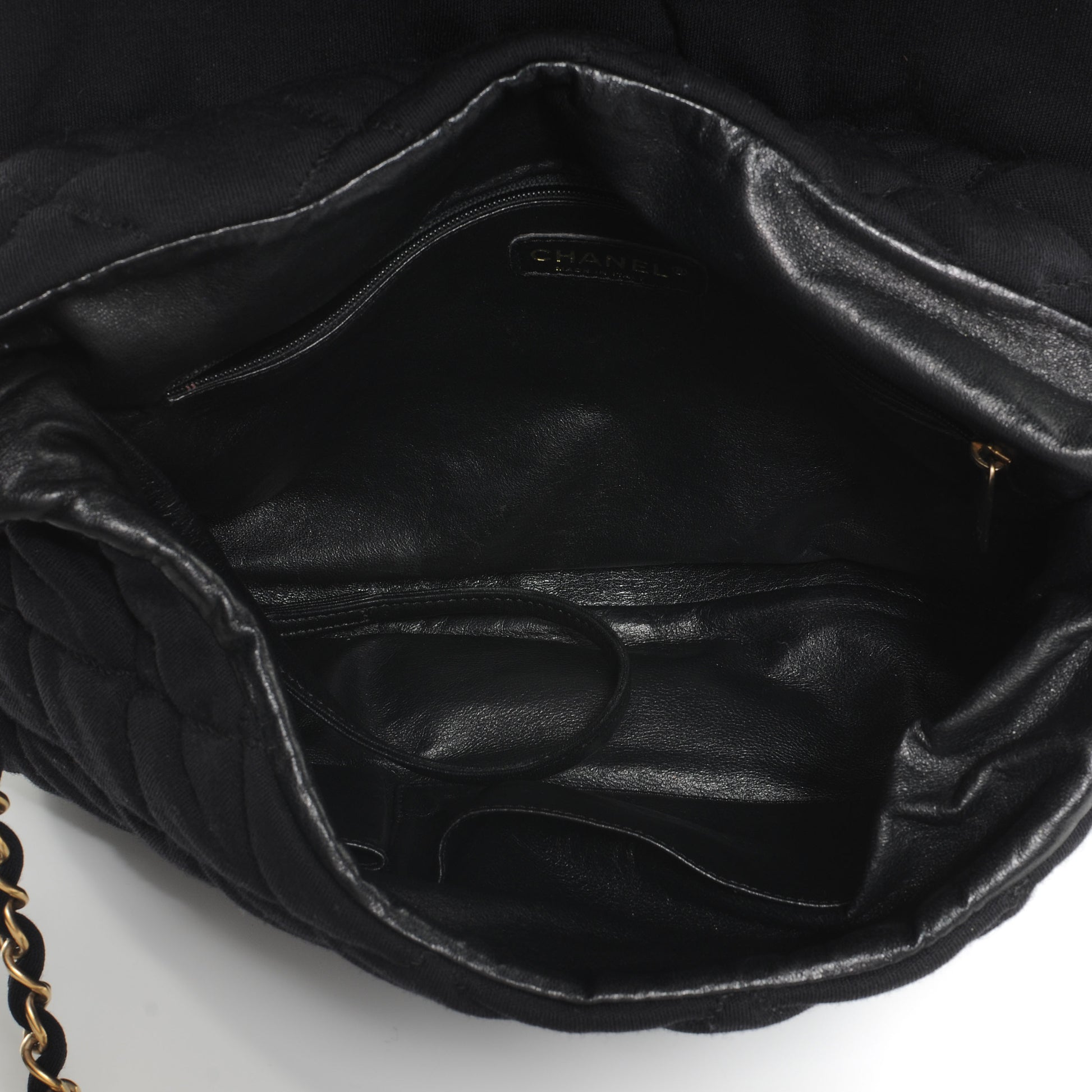 Chanel Jersey Large Bubble Quilt Flap Black 5 of 8