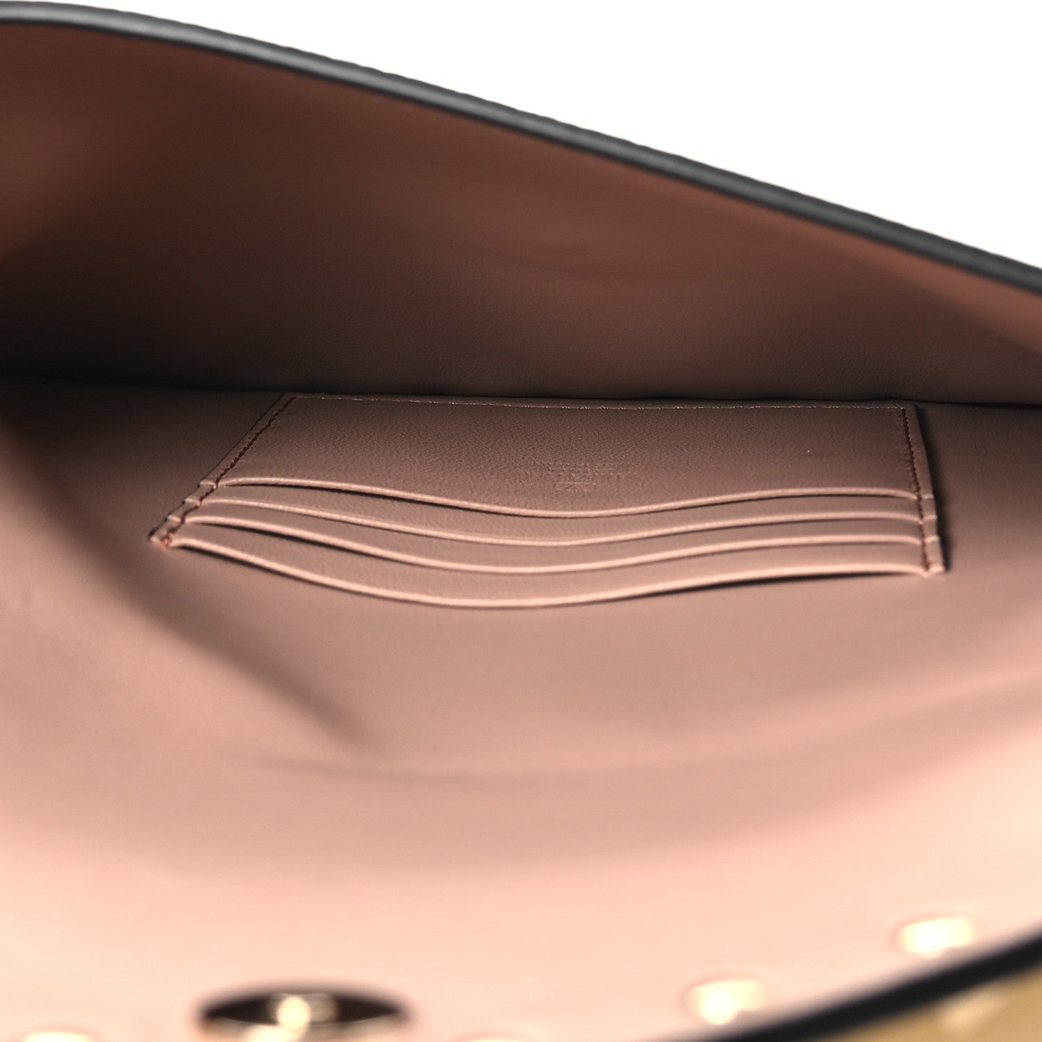 Valentino Garavani Metallic Calfskin Medium Rockstud Envelope Flat Wristlet Pouch Gold 5 of 8