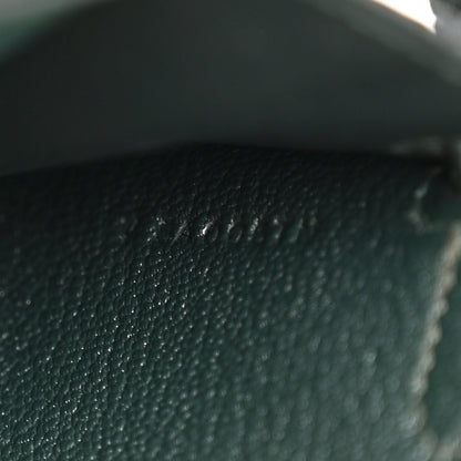 Hermes Ostrich Kelly Wallet To Go Vert Titien 7 of 11