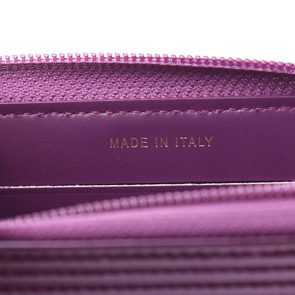 Chanel Patent Quilted Small Boy Zip Around Wallet Purple 7 of 9