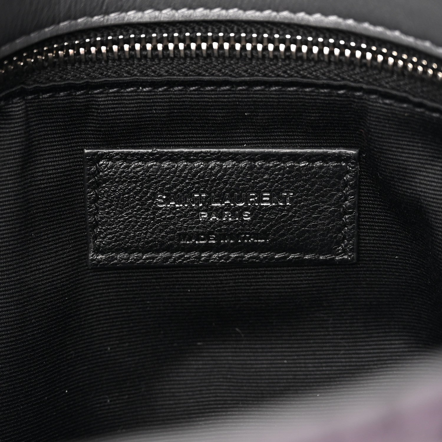 Saint Laurent Crushed Velvet Quilted Small Loulou Puffer Monogram Chain Satchel Cloud Grey 6 of 11