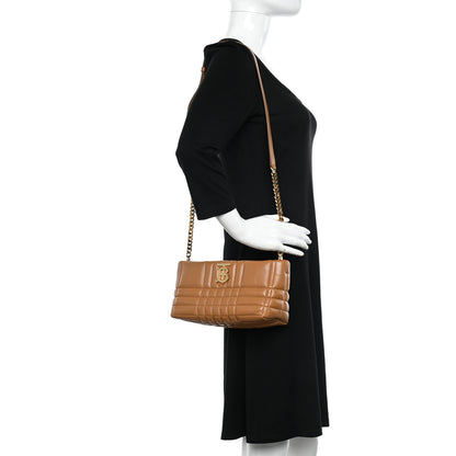 Burberry Lambskin Quilted Small Soft Lola Bag Maple Brown 2 of 10