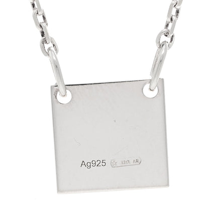 Gucci Sterling Silver Trademark Logo Square Pendant Necklace 4 of 4