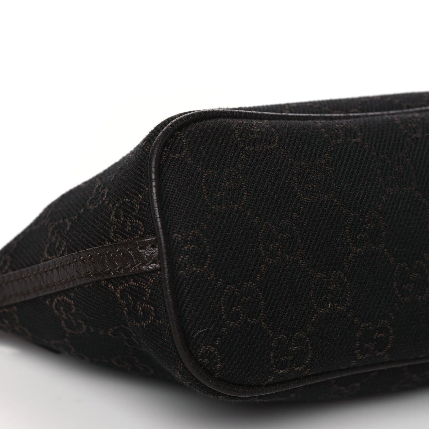 Denim Monogram Boat Pochette Dark Brown