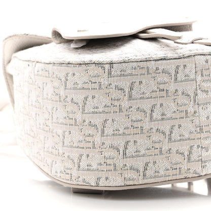 Christian Dior HOMME Oblique Jacquard Calfskin Mini Saddle Backpack Beige 8 of 10