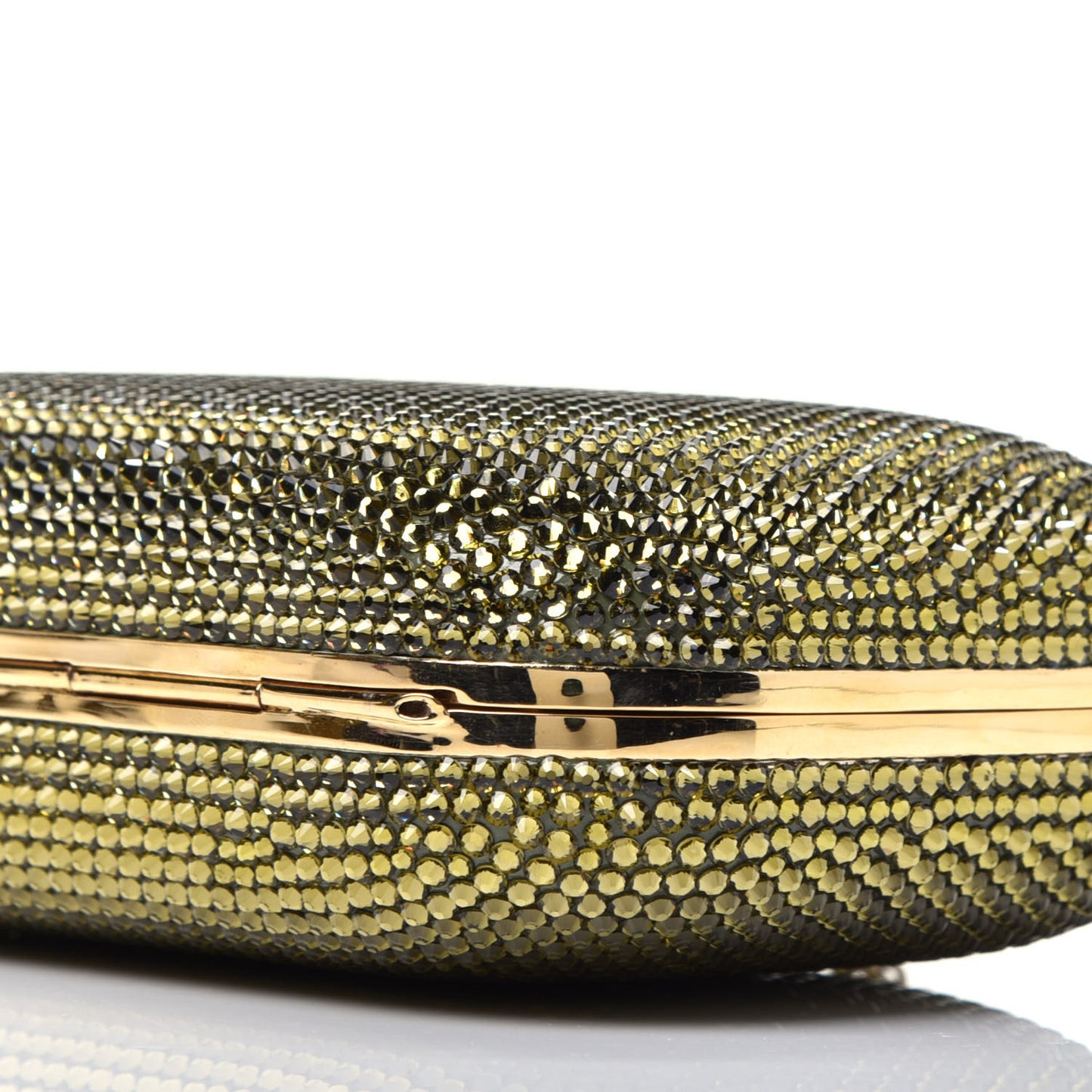 Swarovski Crystal Minaudiere Clutch Gold