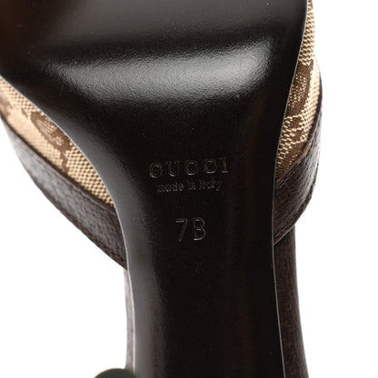 Gucci Monogram D Ring Mules 7 Brown 7 of 9