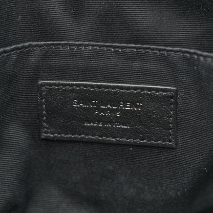 Saint Laurent Calfskin Matelasse Monogram Monochrome Lou Camera Bag Black 6 of 11