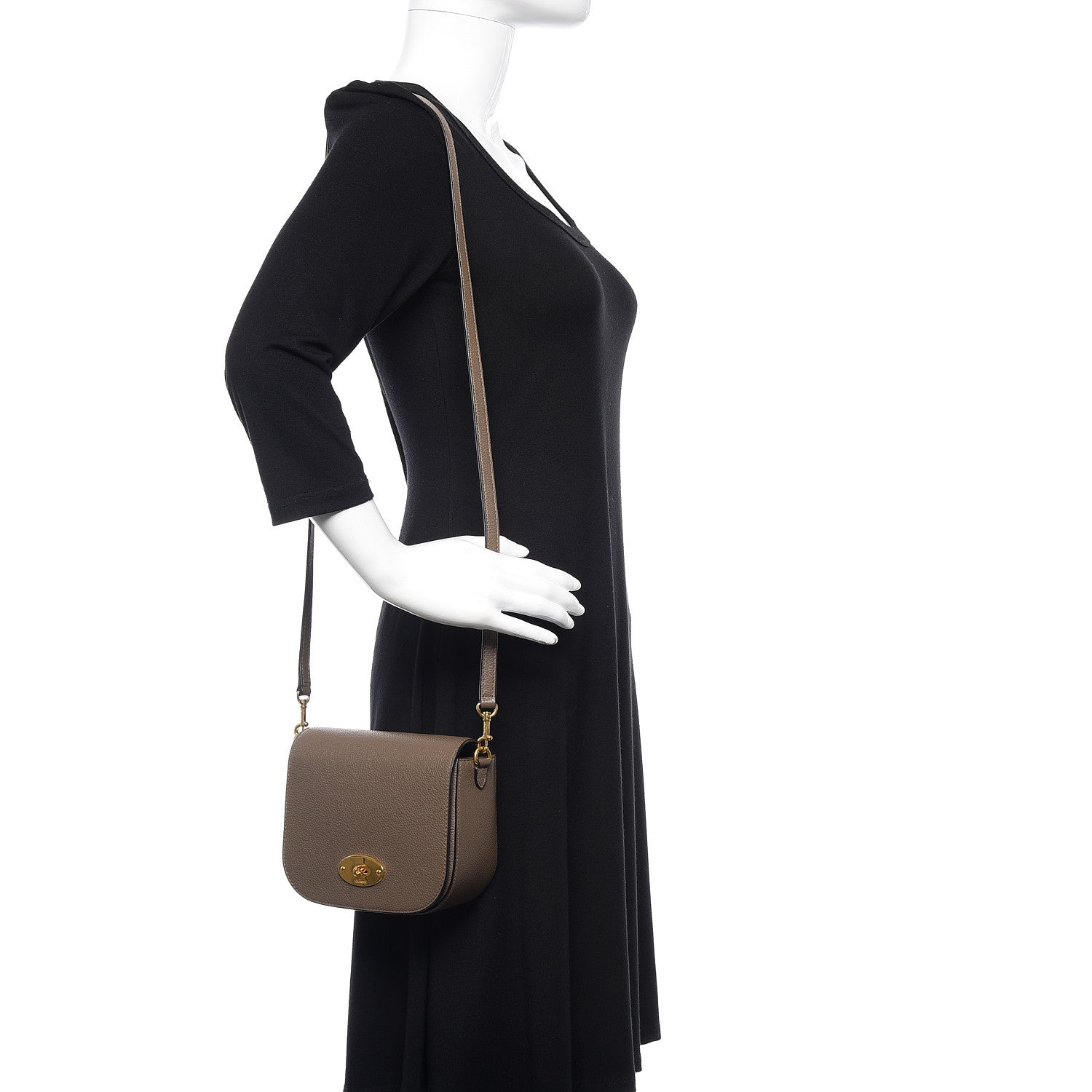 Mulberry Natural Grained Calfskin Small Darley Satchel Clay 2 of 8