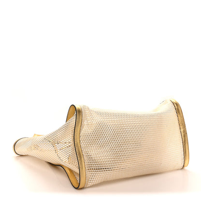 Tom Ford Metallic Mesh Calfskin Trim Tote Gold 5 of 10