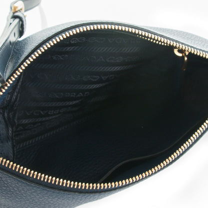 Prada Vitello Daino Zippered Crossbody Bag Baltico 5 of 8