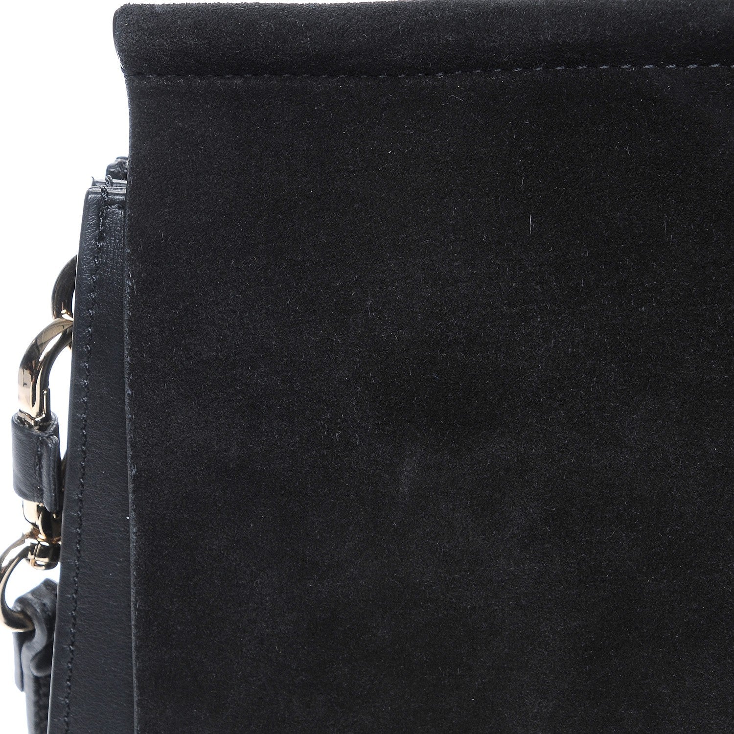 Chloe Suede Calfskin Medium Faye Shoulder Bag Black 9 of 9