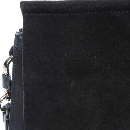 Chloe Suede Calfskin Medium Faye Shoulder Bag Black 9 of 9