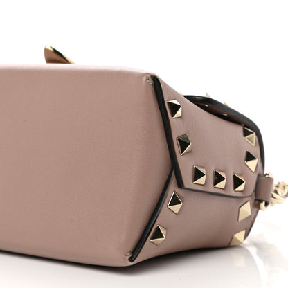 Valentino Garavani Calfskin Mini Rockstud Crossbody Bag Poudre 9 of 11