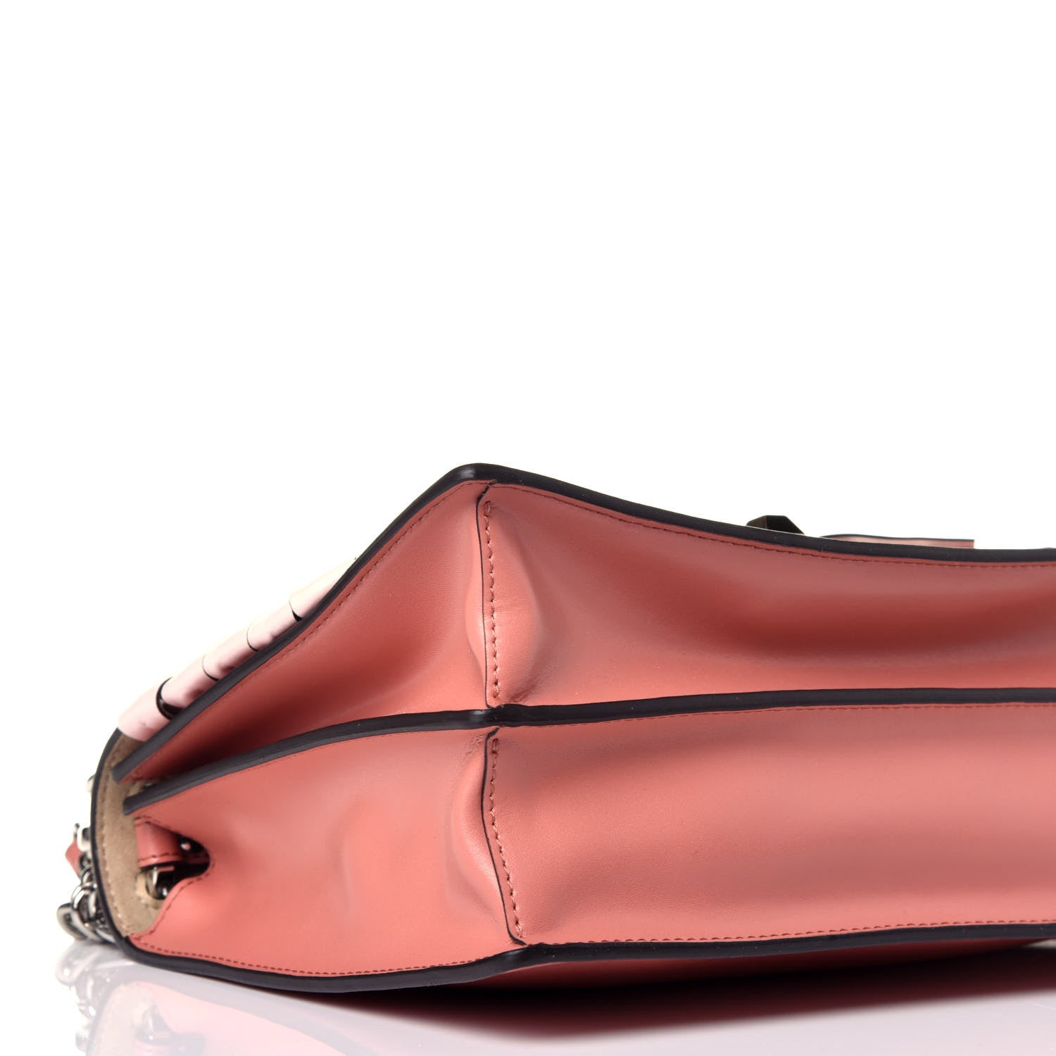 Fendi Vitello Liberty Shiny Nappa Lace Up Bow Kan I Shoulder Bag Macaron Confetto 9 of 10
