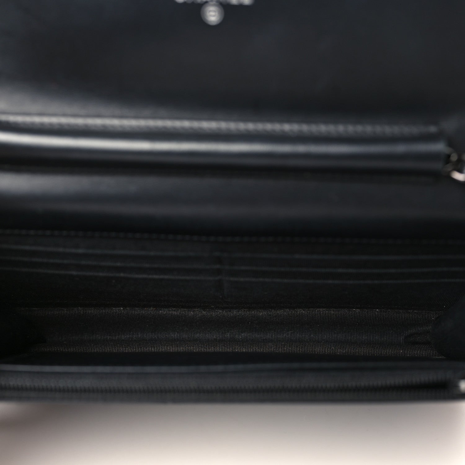 Chanel Glazed Aged Calfskin Reissue Wallet On Chain WOC Black 4 of 9