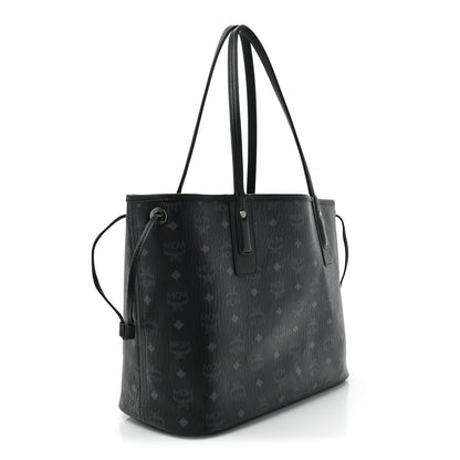 MCM Grained Calfskin Visetos Medium Liz Reversible Shopper Tote Black 5 of 19
