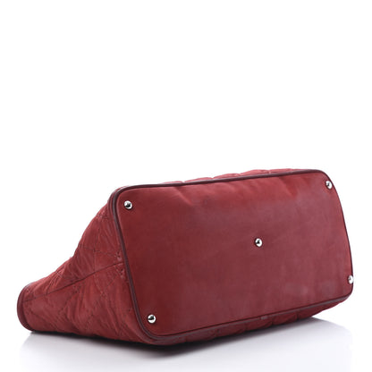 Chanel Iridescent Calfskin Quilted Small Sea Hit Tote Red 4 of 16