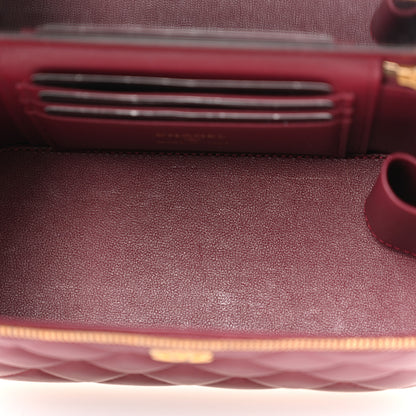 Chanel Lambskin Enamel Quilted Small Coco Hearts Vanity Case With Chain Burgundy 5 of 14