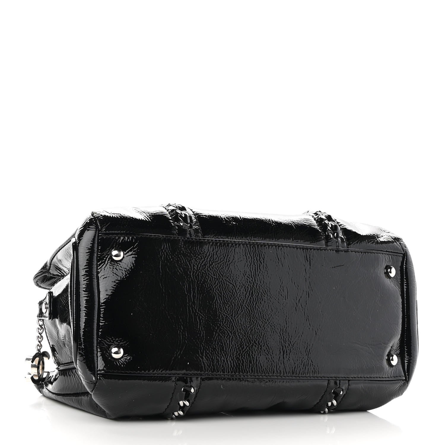 Chanel Patent Calfskin Small Luxe Ligne Tote Black 4 of 9
