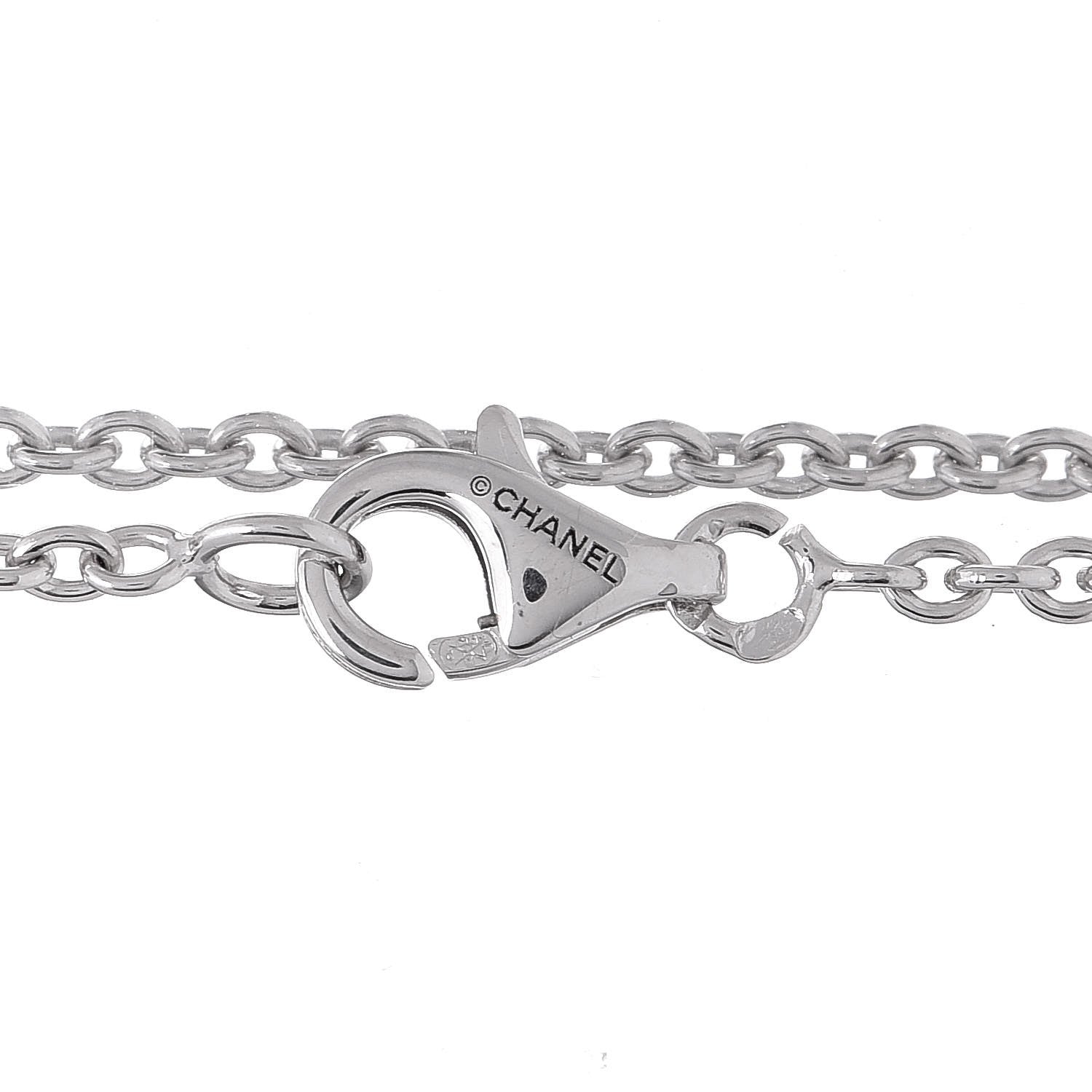 Chanel 18K White Gold Diamond Sous Le Signe du Lion Pendant Necklace 15 of 17