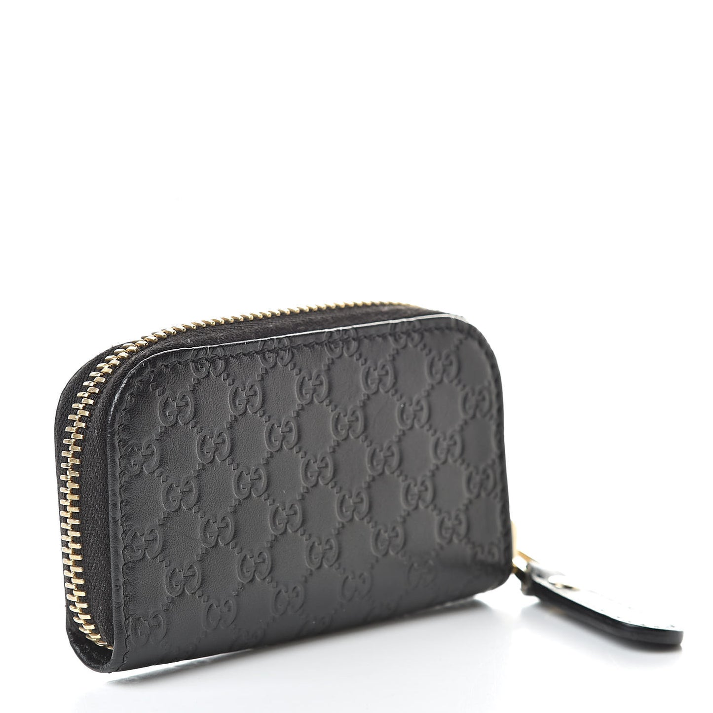 Microguccissima Zip Around Card Case Black