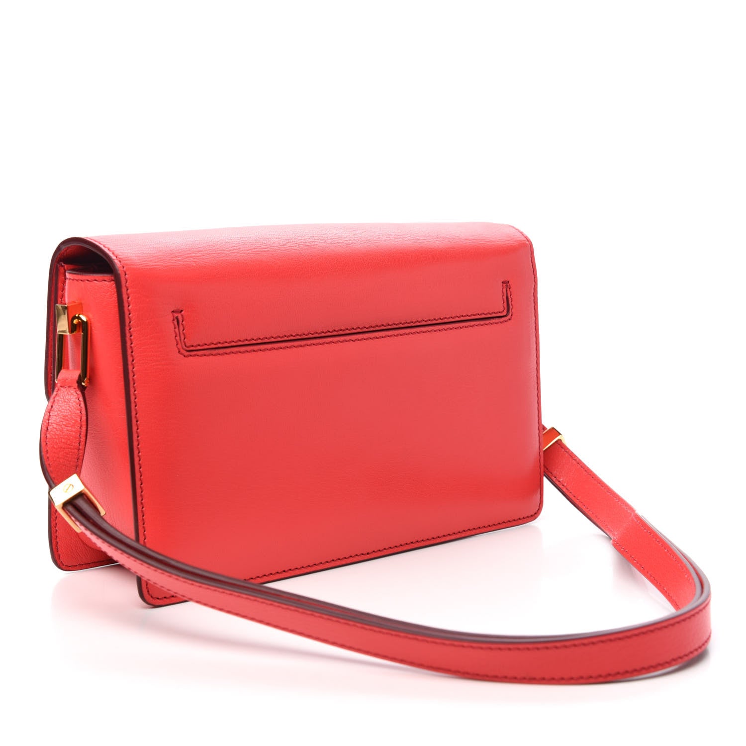Tom Ford Shiny Goatskin T Clasp Shoulder Bag Red 3 of 9