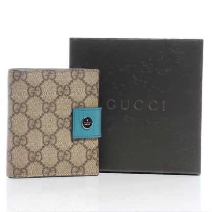 Gucci GG Plus Monogram Ladies GG French Wallet Turquoise 5 of 7