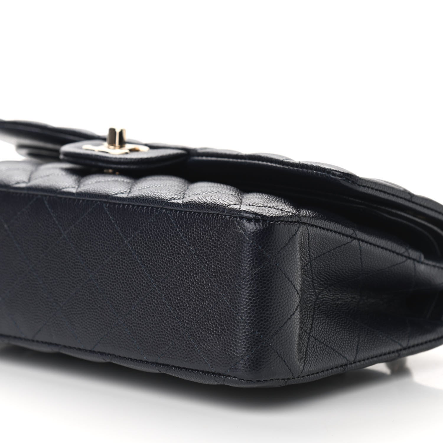 Chanel Caviar Quilted Medium Double Flap Navy 9 of 11