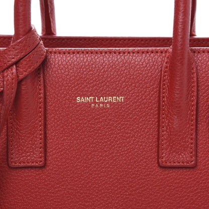 Saint Laurent Grained Calfskin Nano Sac De Jour Lipstick Red 10 of 12