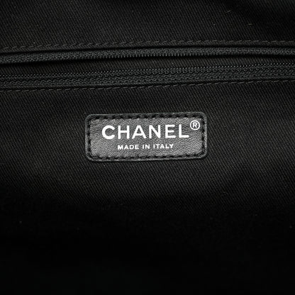 Chanel Calfskin Large Coco Eyelets Shopping Tote Black 6 of 10