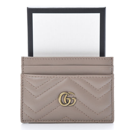 Gucci Calfskin Matelasse GG Marmont Card Holder Porcelain Rose 7 of 7