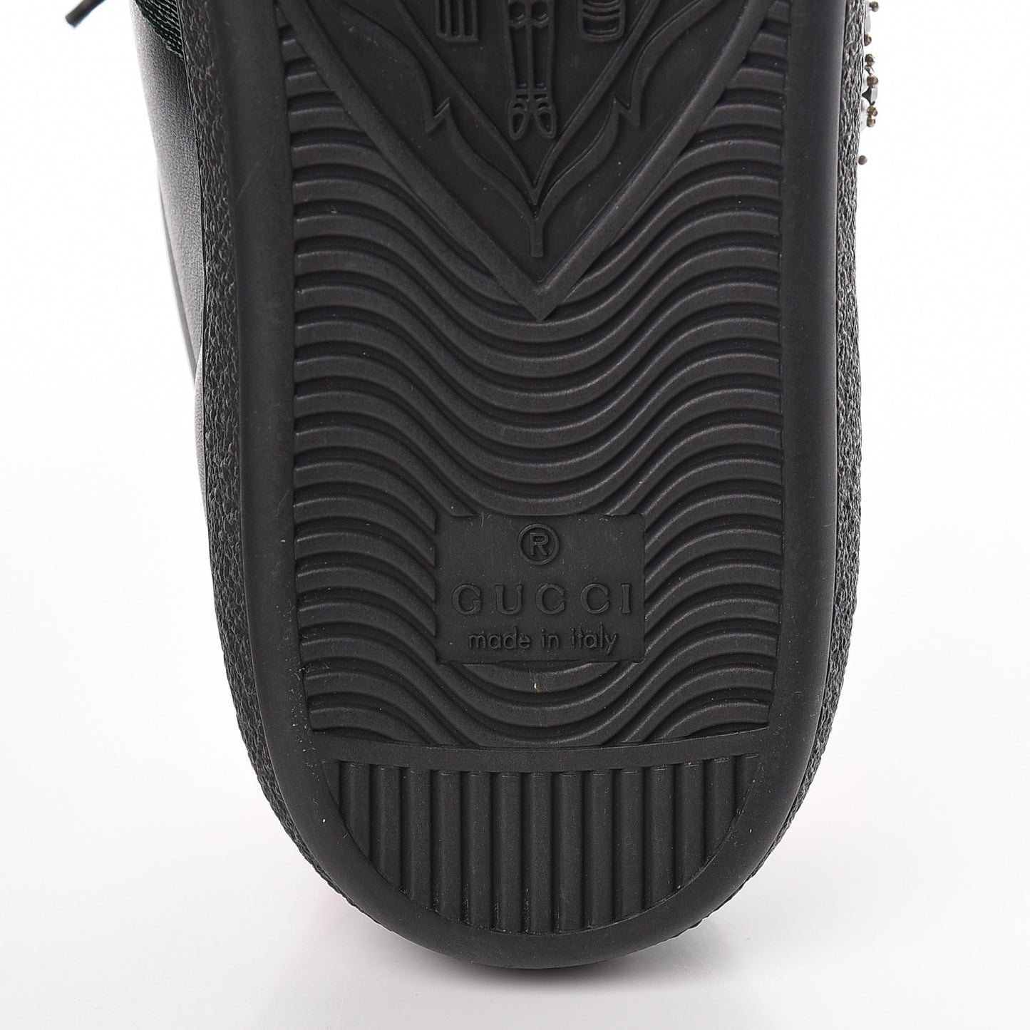Calfskin Ayers Web Pierced Heart Embroidered Ace Sneakers 36.5 Black