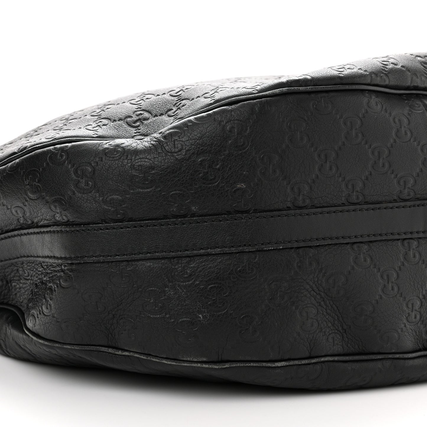 Guccissima Large GG Twins Hobo Black