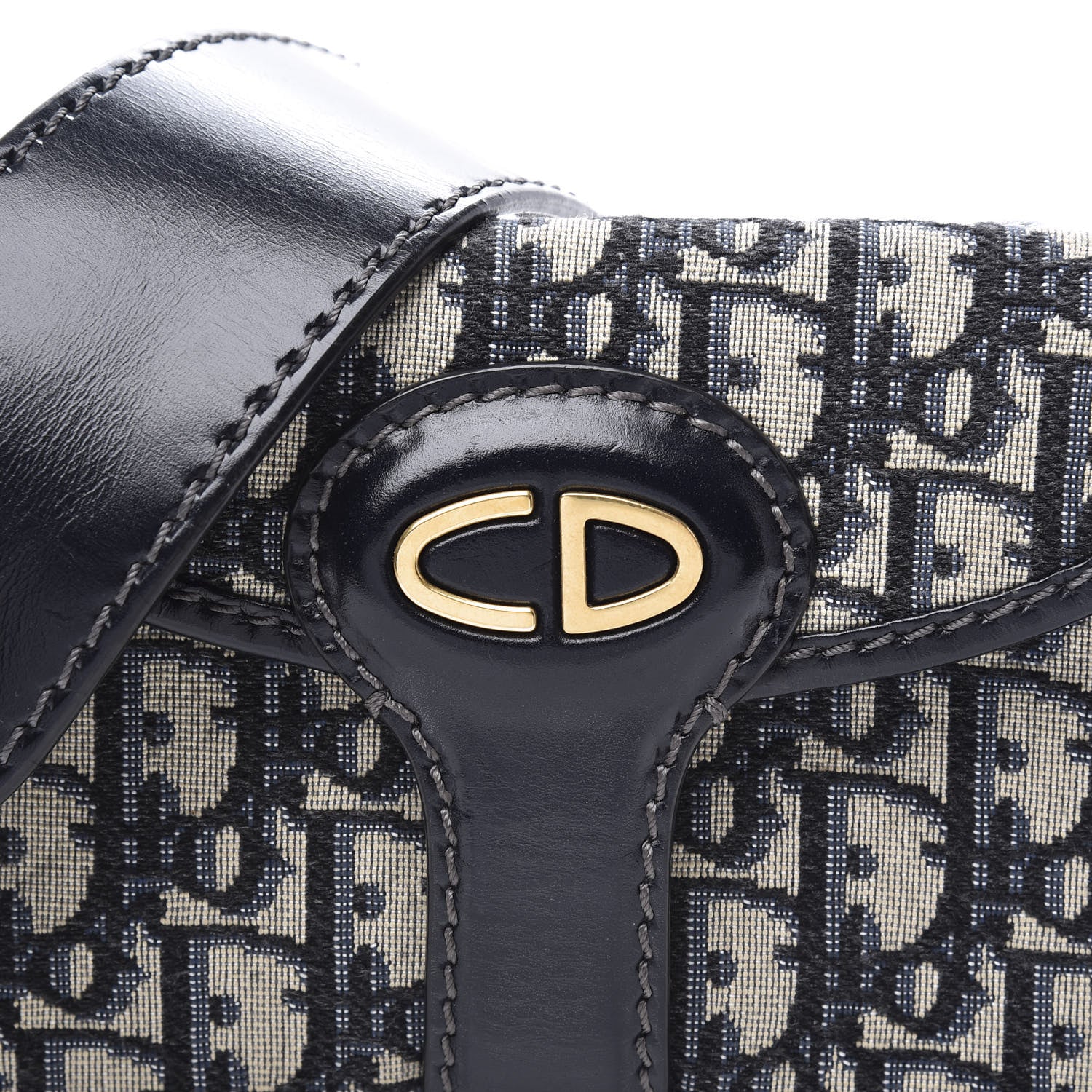 Christian Dior Oblique Flap Bag Navy Blue 11 of 11