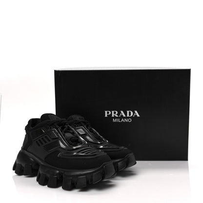 Prada Rubber Technical Knit Fabric Cloudbust Thunder Sneakers 35 Black 8 of 8