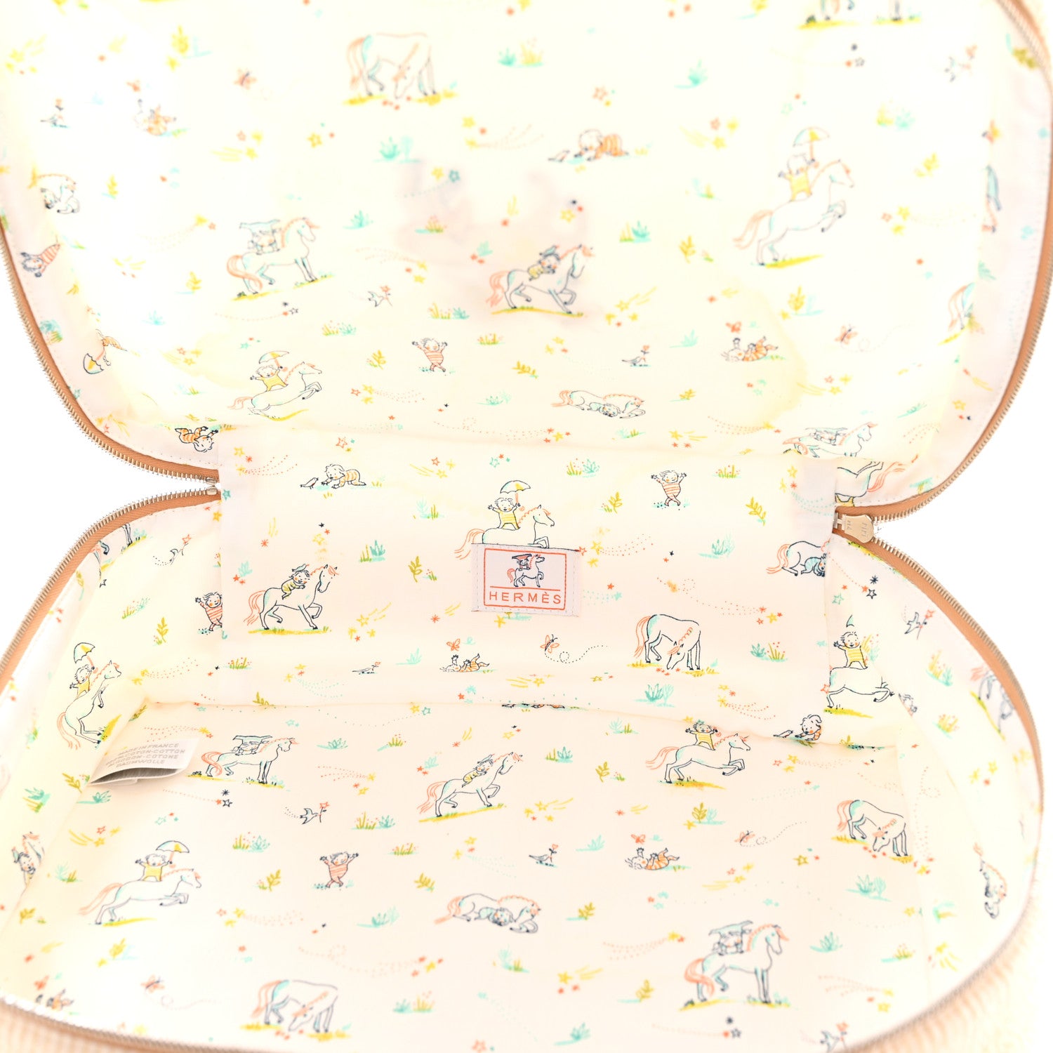 Hermes Printed Cotton Embroidered Medium Toogo Cabriole Case Biscuit 5 of 20