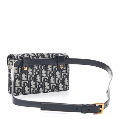 Christian Dior Oblique Saddle Belt Bag Blue 3 of 12