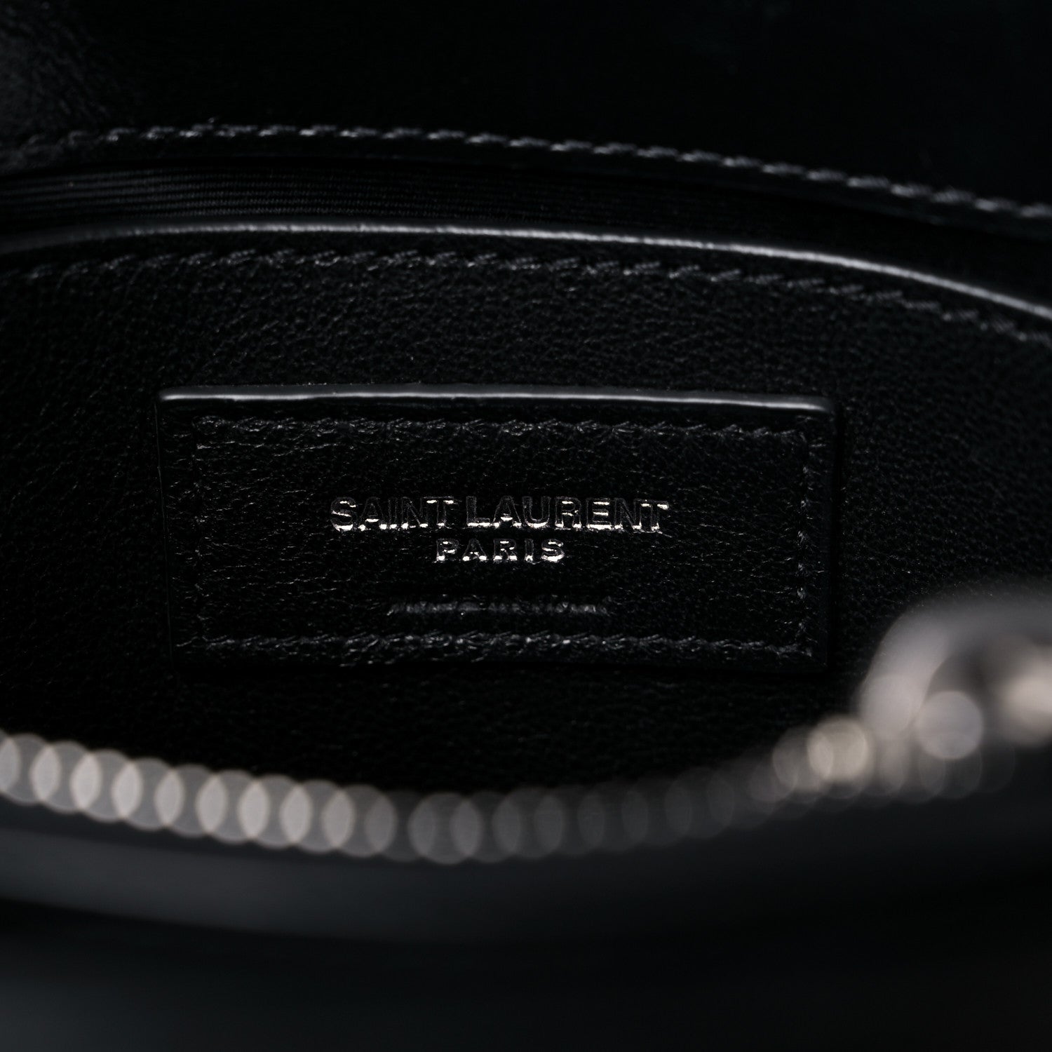 Saint Laurent Calfskin Y Quilted Monogram Small Loulou Chain Satchel Black 6 of 10