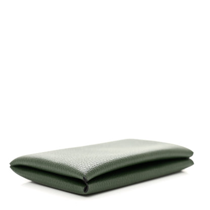 Hermes Evercolor Calvi Card Case Vert Anglais 4 of 6