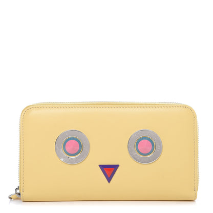 Fendi Vitello Century Hypnoteyes Zip Around Wallet Grano Multicolor 1 of 12