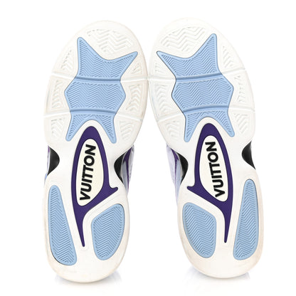 Louis Vuitton Suede Calfskin Mens LV Trainer 2 Sneaker 9 Blue 6 of 10