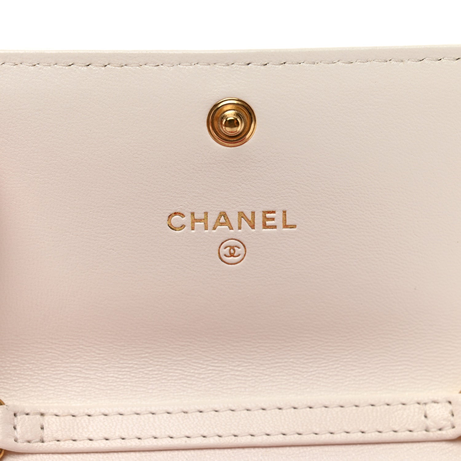 Chanel Lambskin Quilted Chanel 19 Flap Coin Purse With Chain White 6 of 12