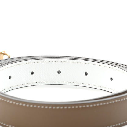 Hermes Swift Epsom Lizard 24mm Mini Constance H Belt 85 Etoupe White 4 of 6