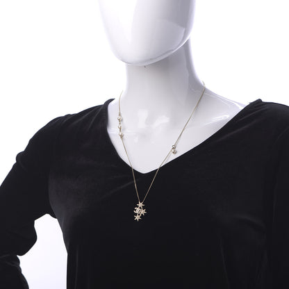 Chanel Crystal Pearl CC Star Necklace Gold 2 of 5