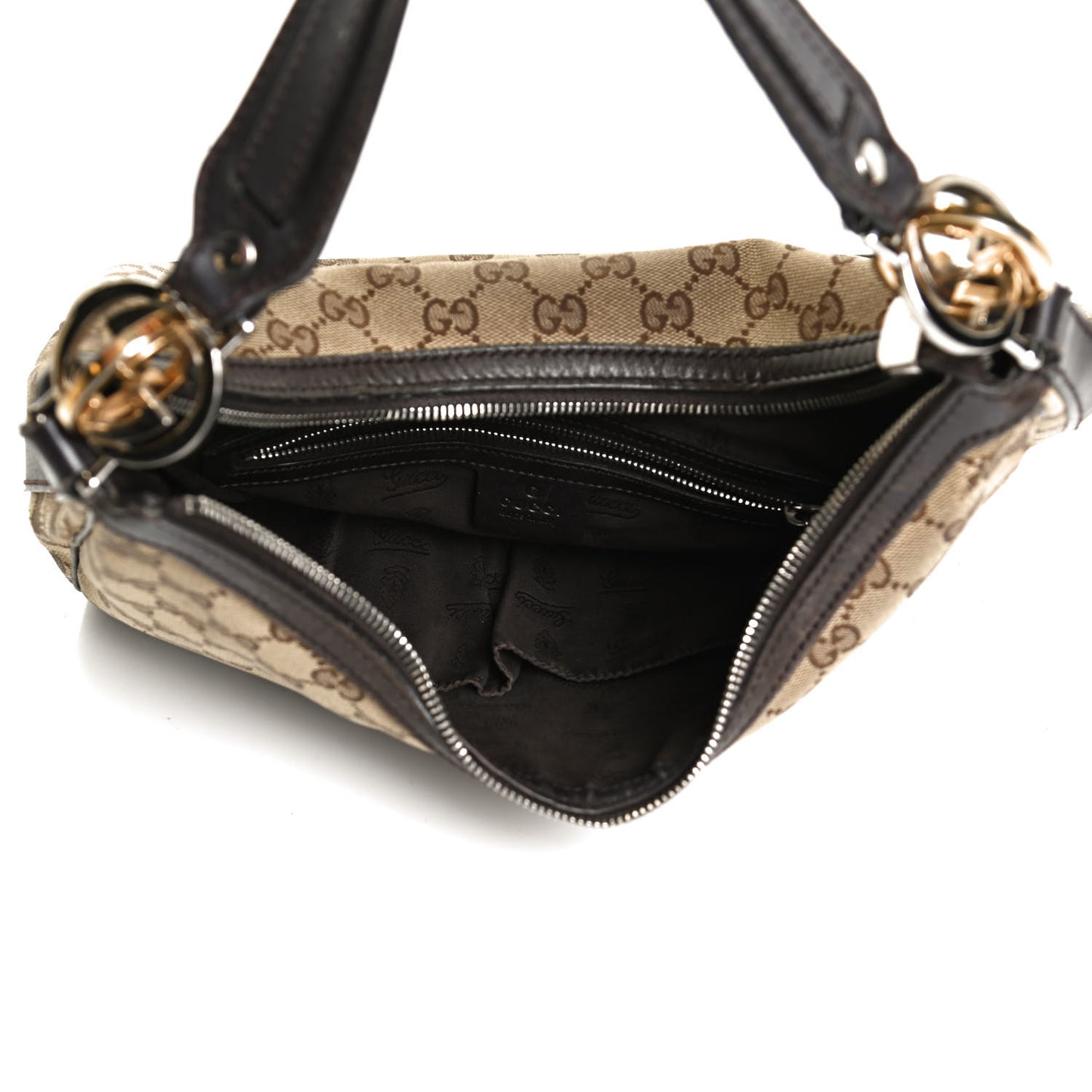 Monogram GG Twins Hobo Dark Brown