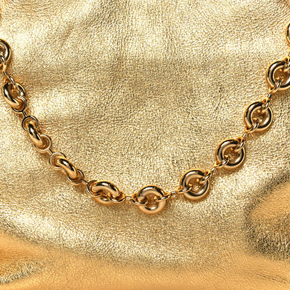 Loewe Metallic Calfskin Mini Chain Flamenco Knot Clutch Gold 9 of 11