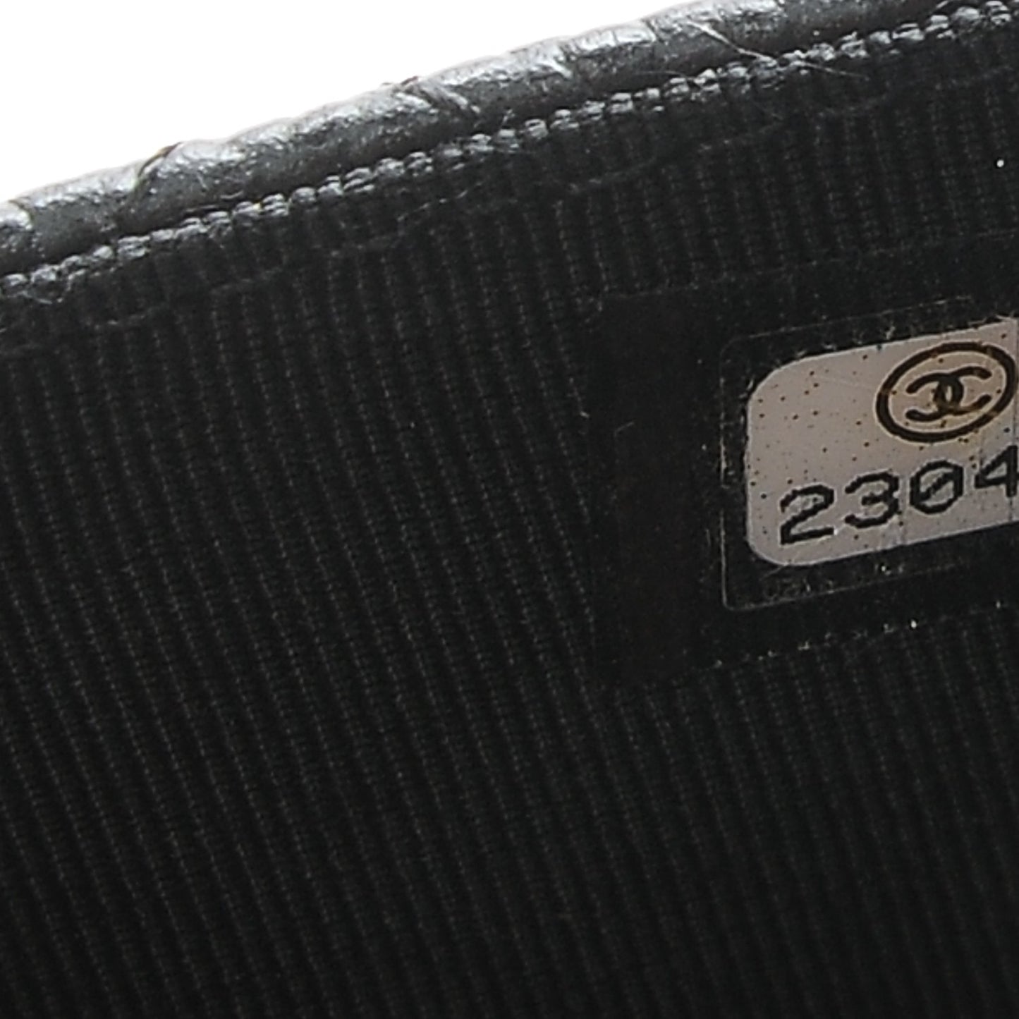 Caviar Quilted Flap Card Holder Black