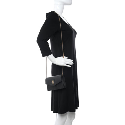 Versace Vitello Virtus Wallet on Chain Black 2 of 7