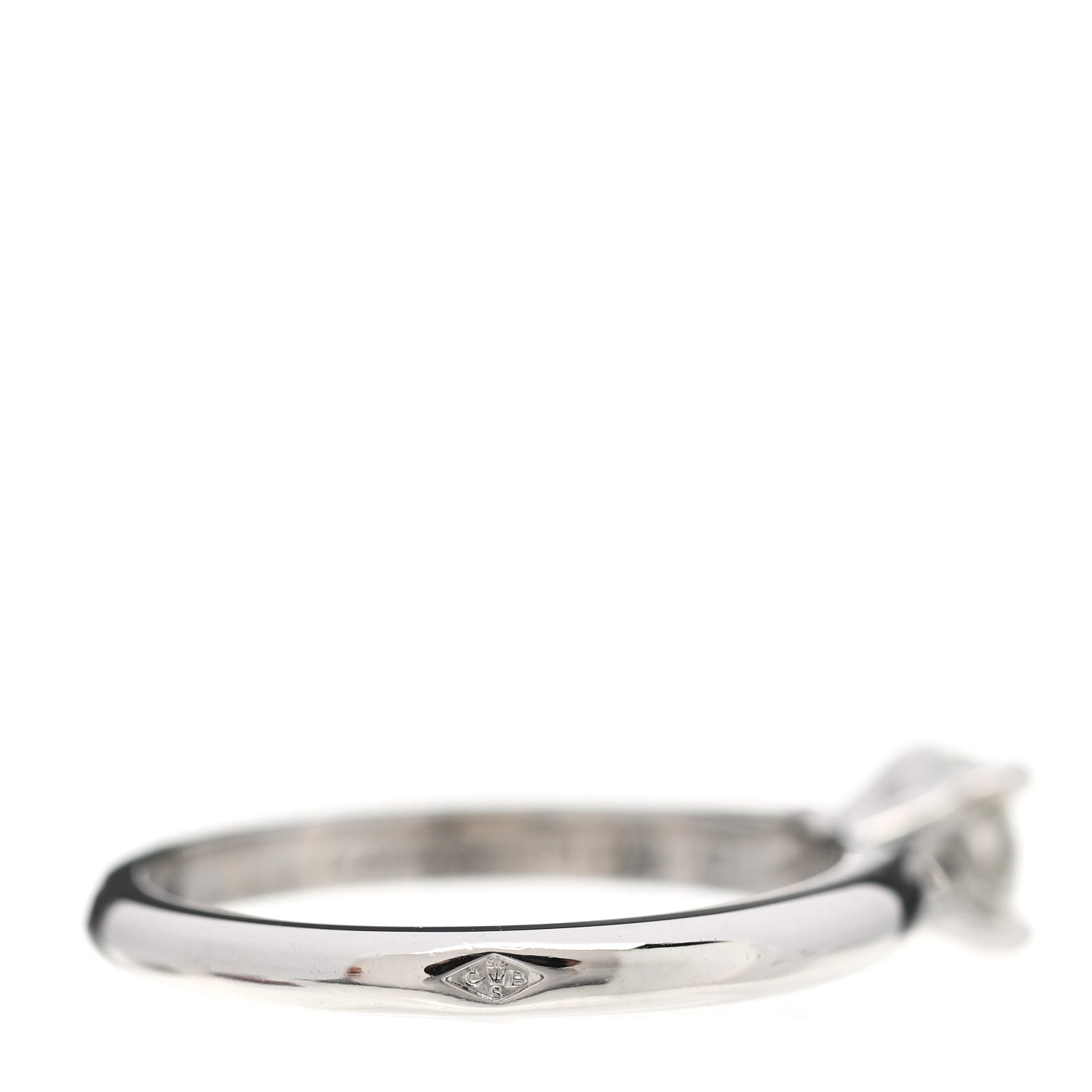 Cartier Platinum Diamond .34ct 1895 Solitaire Engagement Ring 47 4 8 of 8